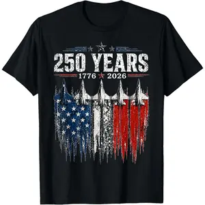 100% Cotton 250th Anniversary USA Patriotic 250 Years American 4th July T-Shirt