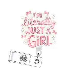 Funny Retractable Badge Reel, Badge Buddy Nursing, Acrylic ID Holder with Clip for Nurses, Doctors, Students & Office Staff, 15pcs Set