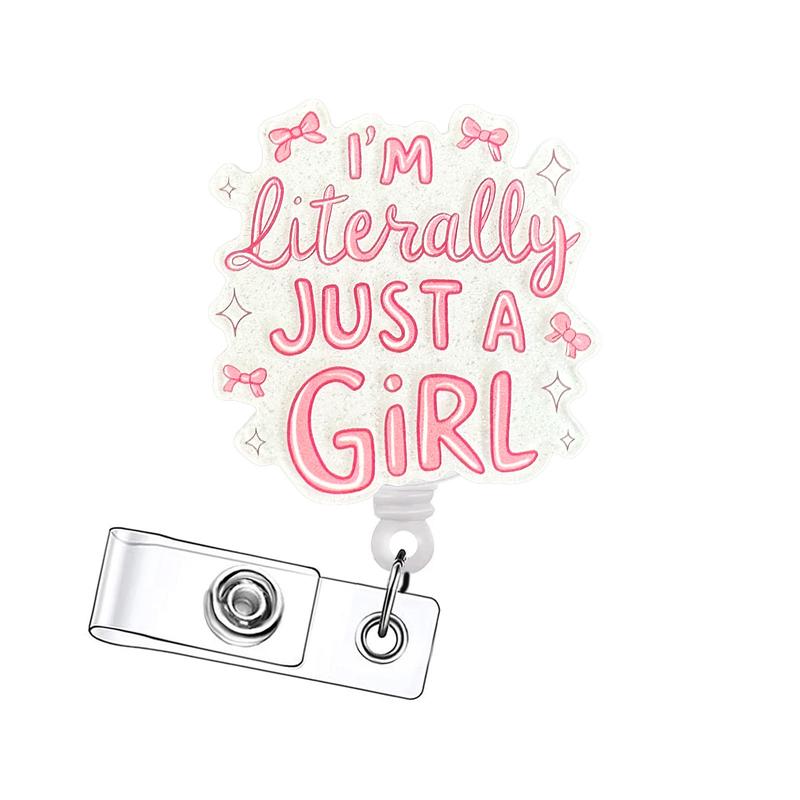 Funny Retractable Badge Reel, Badge Buddy Nursing, Acrylic ID Holder with Clip for Nurses, Doctors, Students & Office Staff, 15pcs Set