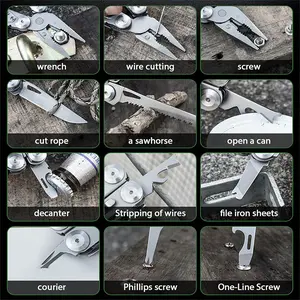 12-in-1 Multitool Pliers with Professional Survival Gear, for Camping, Hunting, Fishing | Perfect Gifts for Men