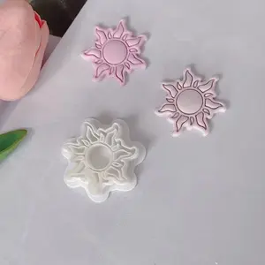 Artistic Sun Tattoo Shaped Clay Cutter: A DIY tool for making Bohemian-style earrings with handcrafted soft clay resin