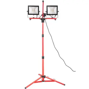 VEVOR LED Light with Stand, 10000 Lumen Dual-head LED Light with 27.6-68.1 Adjustable and Foldable Tripod Stand, IP65 Waterproofed LED Tripod Light, with 5000 Kelvin Color Temperatu