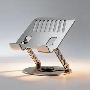 360° Rotatable Laptop Stand | Aluminum Alloy Ergonomic Tablet Holder | Adjustable Height Foldable Riser for Desk, Compatible with iPad, MacBook, All Phones & Tablets #LaptopStand #DeskSetup