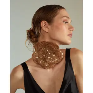 Sequin Flower Tie