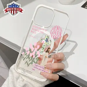 Magnetic Phone Case for iPhone 15 Plus 16 Pro Max 14 13 12 11 X XS Flower Cross Pattern TPU Shockproof Anti-Scratch Stylish Smartphone Cover