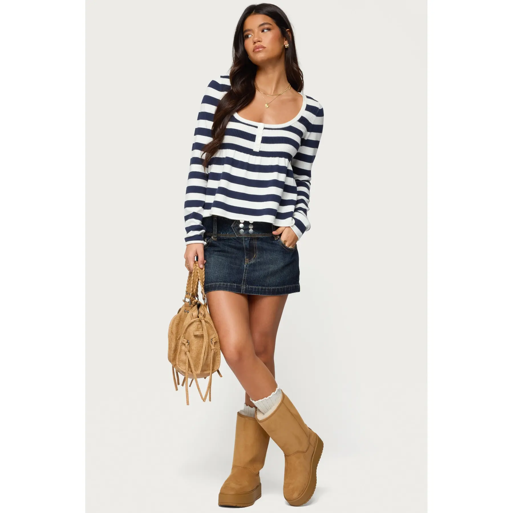 Fatama Denim Mini Skirt Fatama Denim Mini Skirt