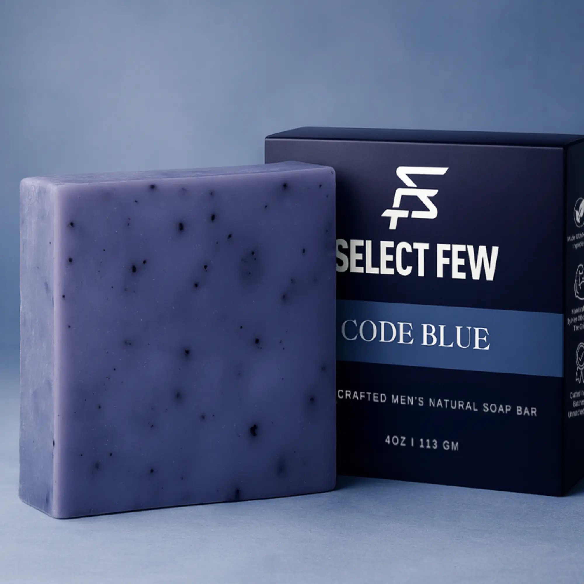 Code Blue Men's Soap Bar – Handmade Soap with Cool Mint, Citrus