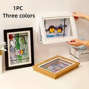 Magnetic A4 Art Display Frame for Kids, Front-Opening and Foldable Design, Multi-Functional Wall Decor in Cartoon Theme, Perfect for Home and Office