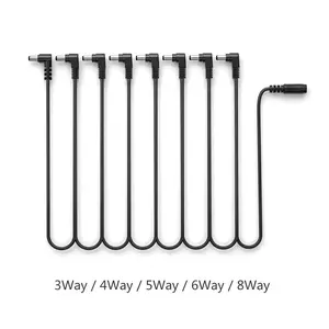 9V electric guitar effects pedal power cable, RCA cable, angled connector, 1 to 3/4/5/6/8 multi-connector