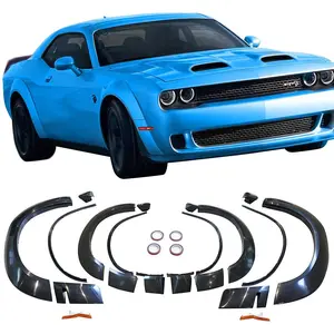 For 2015-2023 Dodge Challenger SRT Hellcat Wide Body Demon Style Fender Flares Unpainted Polypropylene