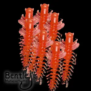Bentley's Baits Helgramites - 20 Pack USA Soft Baits Hand-Poured Custom-Colored Lifelike Movement for Bass Panfish Trout & Predators