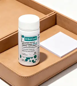DrBioCare Edible Collagen Multivitamin Complex, D3 C Probiotics B Vitamins for Overall Wellness & Beauty