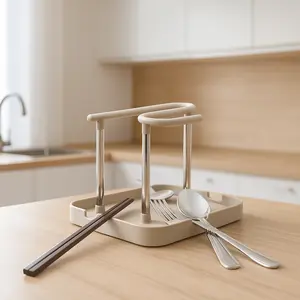 Multifunctional Pot Lid Stand & Utensil Rest, Pot Lid Holder, Pot Lid Rack, Utensil Holder, Utensil Stand, Spoon Rest, Spatula Stand, Spatula Holder, Cooking Assistant Rack