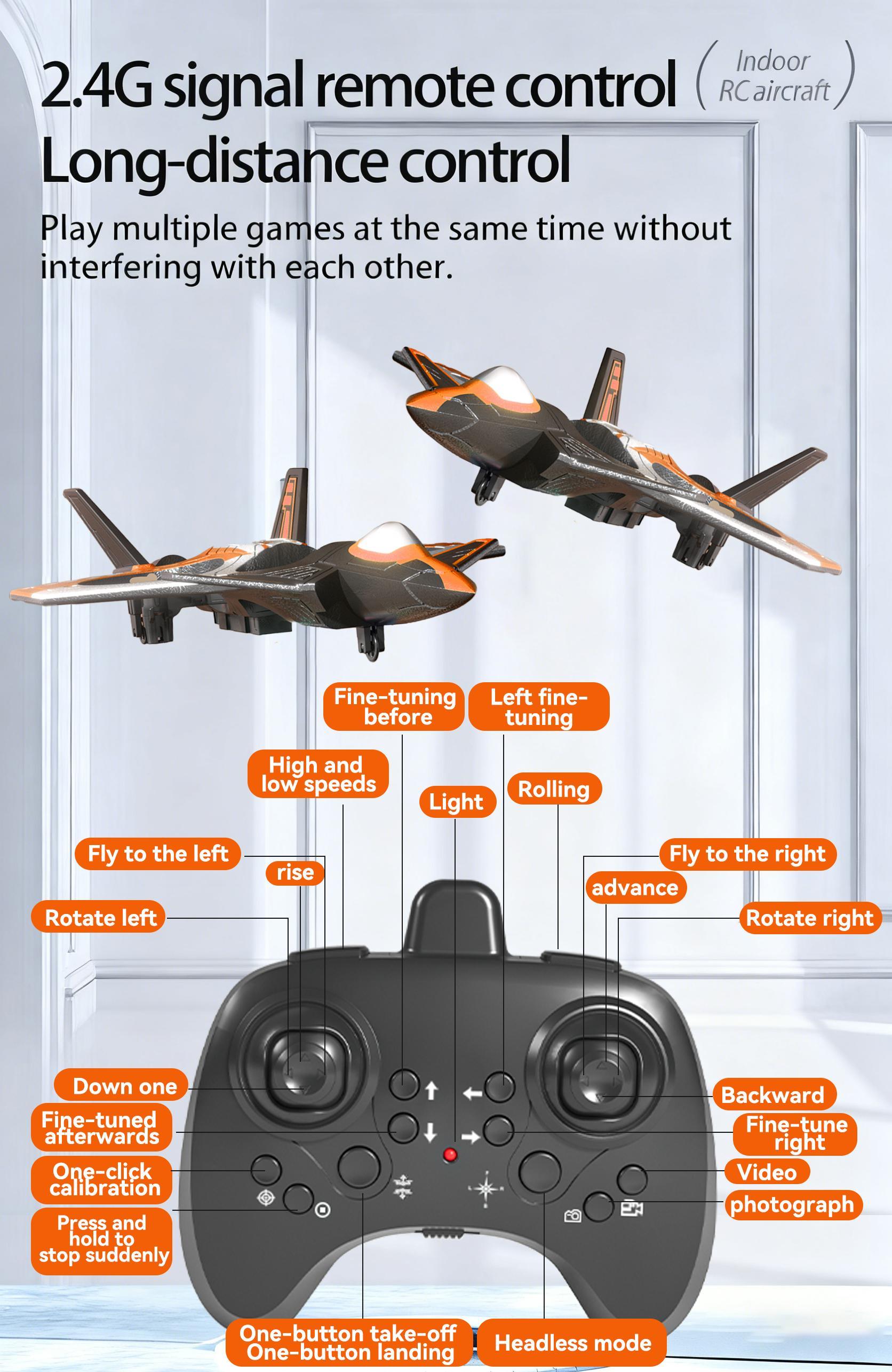 TongLi Foam Remote Control Airplane, Aerial Photography Drone, Children's Remote Control Airplane, Drop-resistant Foam Airplane, Stunt Remote Control Airplane, Suitable for Children Aged 8-12 Christmas Halloween Thanksgiving gift