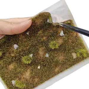 GDEPLOK Static Grass Mat - 5.6x4 in Realistic Summer Green Lawn Patch, 1 Piece for Model Railway Wargaming Terrain (Home Decor Miniatures Specialty Supplies)