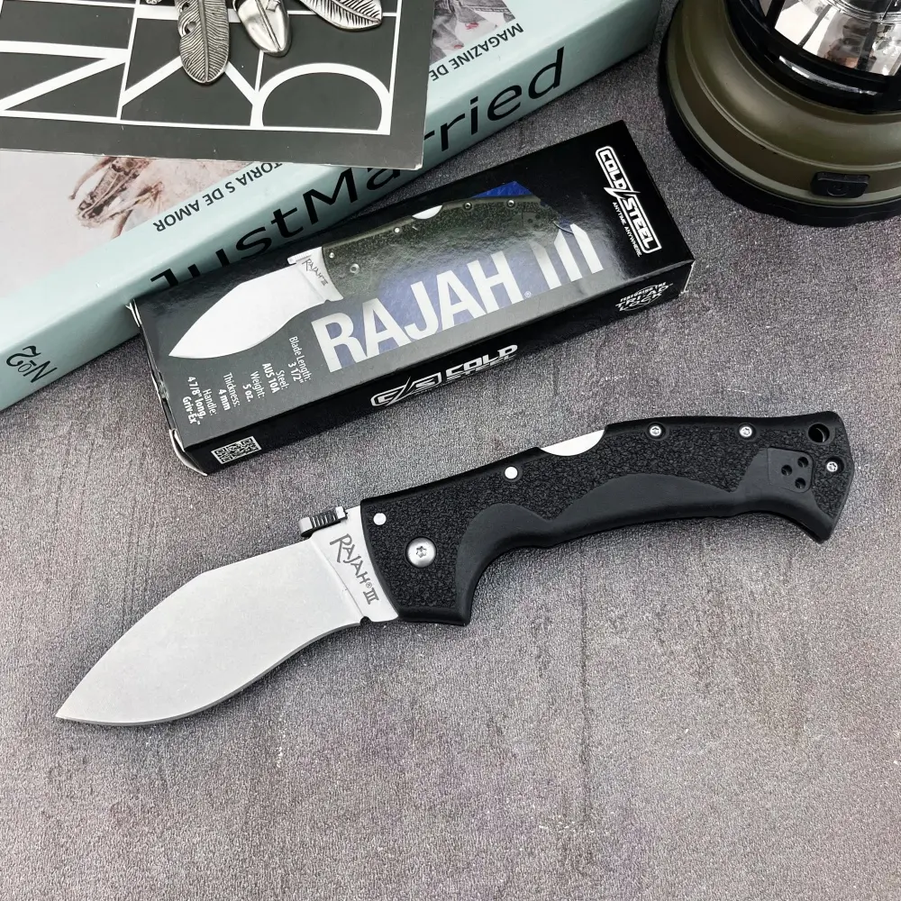 62JM Folding Knife  AUS10A Blade  Nylon Fiber Handle  Compact Camping and Outdoor Knife  Adventure, EDC, Survival, Cutting, and Hiking Multi-Tool Camping Knives