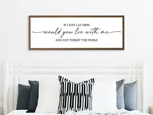 If I Lay Here Print, Master Bedroom Wall Art, Above Bed Art, Forget The World Wall Hanging, Romantic Bedroom Art, Farmhouse Bedroom Decor, Poster Unframed