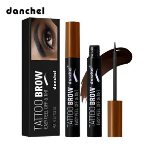 Easy Peel-Off Eyebrow Gel, Long-Lasting Waterproof Eyebrow Gel, Brow Styling Gel, Thin Brush for Natural Defined Brows, Ideal for Quick Makeup, Women Girls Cosmetics
