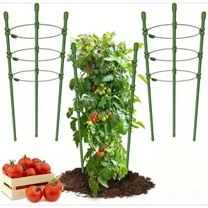 3 Pack 18 Inch Adjustable Tomato and Cucumber Plant Support Cage, Climbing Vegetable Plant, Climbing Planting Stand, PP Garden Trellis for Indoor/outdoor Use, Space Saving Plant Stake