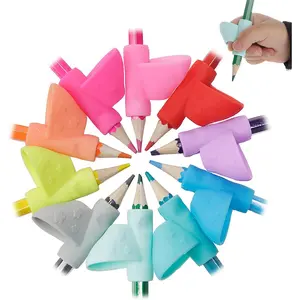 Pencil Grips - 10 Pack    Pencil Grippers  Handwriting Aid Grip Set Posture Correction Tool(10 Colors)