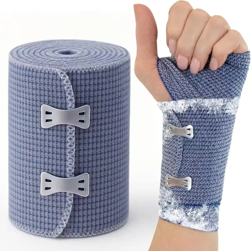Sport Cold Compression Wrap, Stretchable Reusable Ice Bag Bandage, Suitable for Wrist Knee Ankle Elbow, Quick Relief Pressure Support