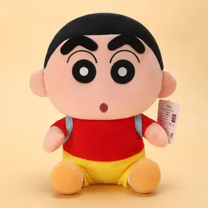 MINISO Crayon Shin-chan (Shinnosuke Nohara) Backpack Plush Toy - Cute Kids Backpack Doll, Soft Stuffed Toy, Birthday/New Year Gift for Boys Girls