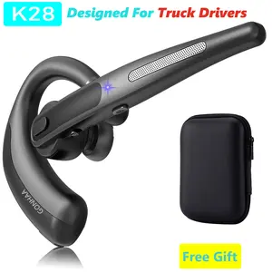 K28 Wireless Headset Bluetooth Earphones Dedicated for truck drivers Noise Cancelling Headphones With Dual Microphones For All Bluetooth Devices  with Earhook wireless earpiece   Bluetooth Devices  with Earhook wireless earpiece