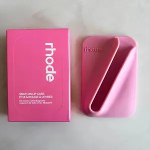 Rhode Snap-On Lip Gloss Holder Case with MagSafe Magnetic Back for Apple iPhone Trendy Clean Girl Aesthetic Minimal Silicone Phone Cover Everyday Essential