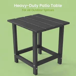 Adirondack Polywood Outdoor Side Table - Patio Furniture, Backyard Furniture, Stainless Steel Fittings, Optional Lower Shelf, Multiple Colors (Ideal for Outdoor Patio Spaces),summerwins summerwins