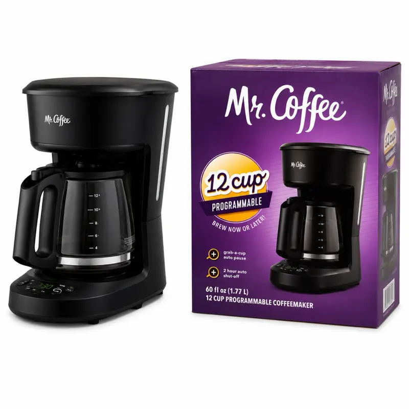 Mr. Coffee 12 Cup Programmable Coffee Maker with 60 fl oz Carafe and 2 Hour Auto Shut Off Feature