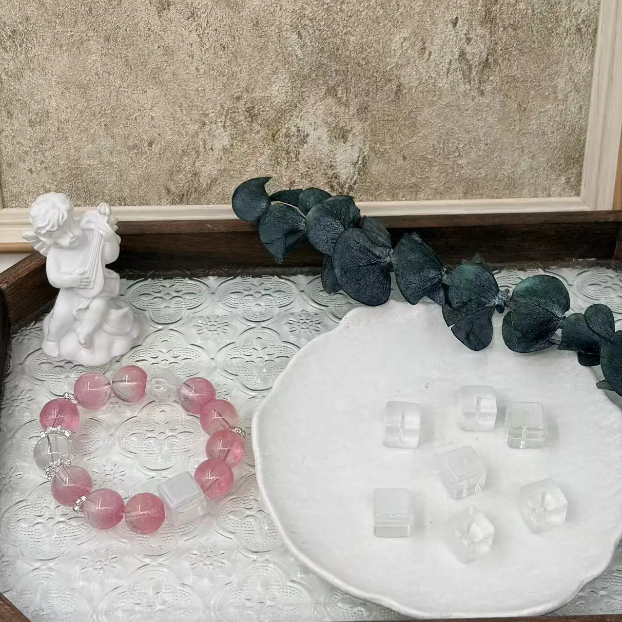 Sugar Cube Beads, Transparent Glass Fancy Beads, Beading Supplies for Jewelry Making