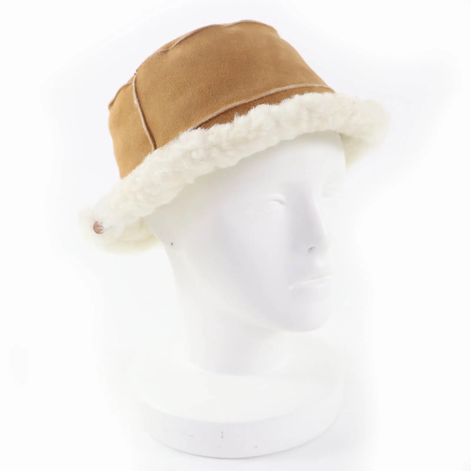 Pre-owned Loewe Lambskin Small Leather Goods Logo Lamb leather Bucket Hat