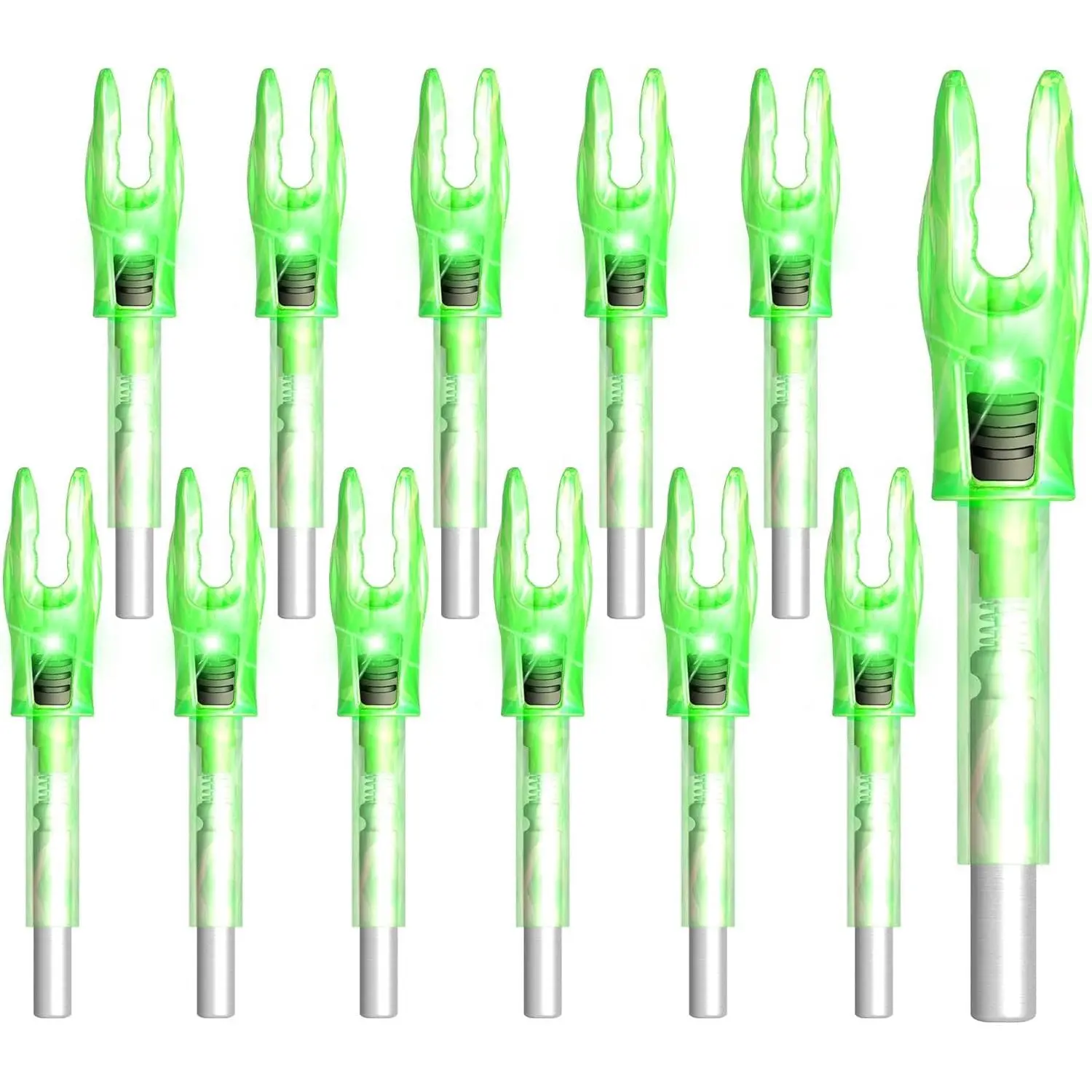 6/12PCS G Lighted Nocks for Arrows with .165 .204 .233 .244 .246 Inside Diameter Bolts with X, H, S, GT Bushings