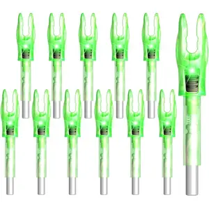 6/12PCS G Lighted Nocks for Arrows with .165 .204 .233 .244 .246 Inside Diameter Bolts with X, H, S, GT Bushings