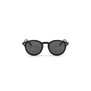 OASIS Black Polarized Round Sunglasses