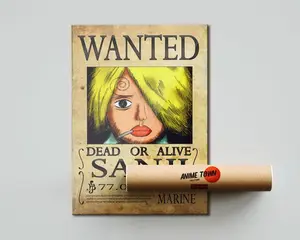 One Piece Sanji Wanted Poster Poster