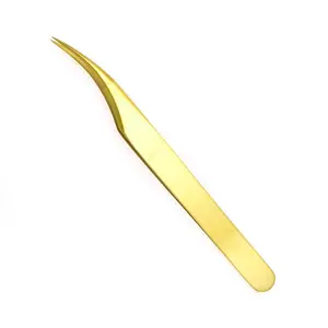 VOCOSTE Women's Dolphin Eyelash Extension Tweezers for Vacation Gold Tone