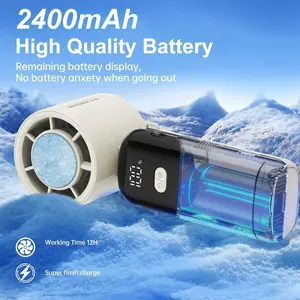 Portable Handheld Fan for Father's Day, USB Rechargeable, Adjustable Speed, Display Screen, Turbo Cooling, Ideal for Summer Travel