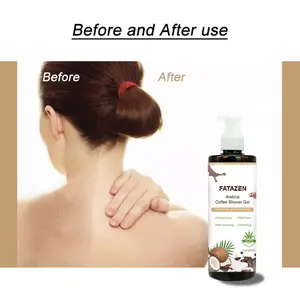 300ml Coffee & Coconut Body Wash, gently exfoliates and cleanses pores.