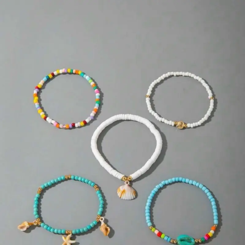 Beach-Inspired Seashell Anklets for Women, Dainty Summer Beach Jewelry Accessory