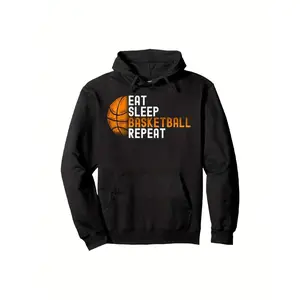 Men's basketball lifestyle Graphic Hoodie - Long Sleeve Pullover Regular Fit | Soft & Breathable Fabric, Durable Print, Everyday Comfort, Machine Washable, casual and sporty court, gym, and everyday wear