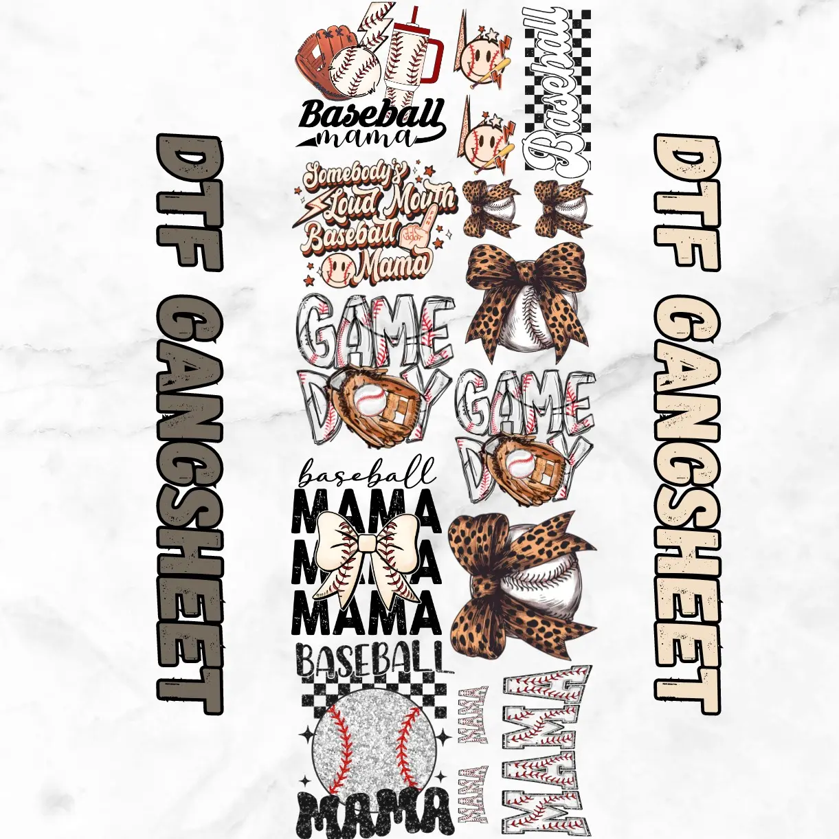 DTF BASEBALL GAMEDAY GANGSHEET (22X60)