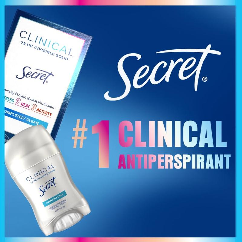 Clinical Strength Antiperspirant Deodorant for Women, 3X Stress Protection, 72hr Sweat & Odor Protection, PH Balancing Minerals, Soft Solid, Light & Fresh Scent, 2.6 oz