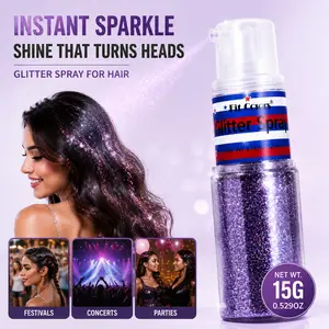 Patriotic Glitter Spray for Hair Face, Shimmer Body Spray for 4th of July Independence Day, Quick Dry Lightweight Sparkle for Women, Glitter Makeup, Shimmering Body Makeup