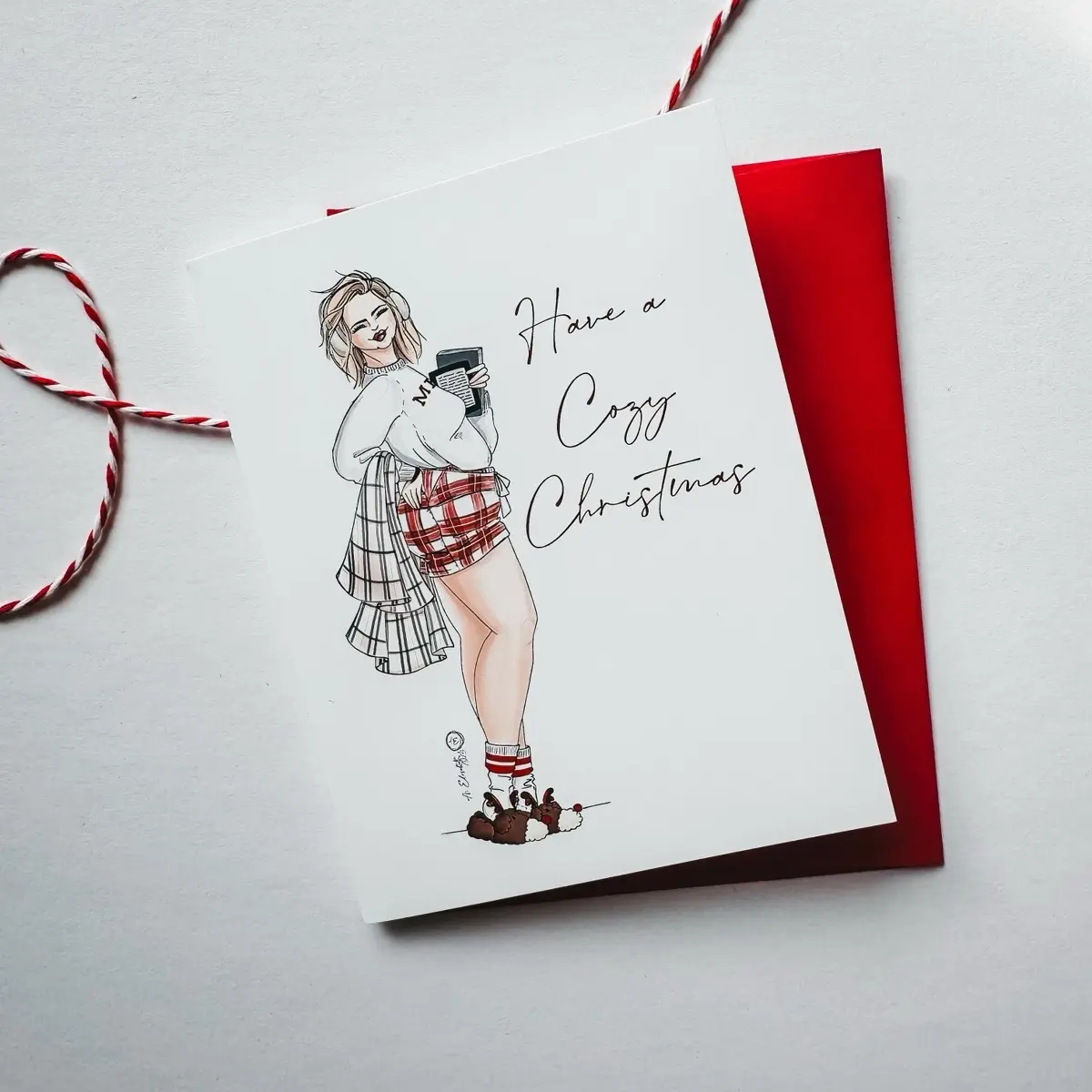 “Cozy Christmas” CUSTOMIZABLE Greeting Card