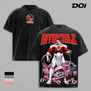 Thragg Invincible Viltrumite Leader Graphic Tee, Vintage Washed Oversized Shirt, Comic Supervillain Unisex Streetwear, Powerful Viltrum Empire Design, Heavyweight Cotton Anime Style Tee, Gift for Invincible Fans