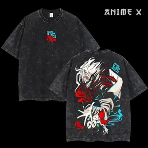 [FS] Retro Limited Vintage Okarun & Momo Ayase Dandadan Collection - Dandadan Anime Double Printed Oversized Washed Tee Unisex Oversize Anime Manga Acid Washed Lightweight Cotton T-Shirt, Hoodies & Sweater Wash Gift For Anime Fan, Anime Lover