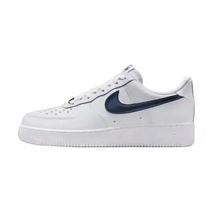 Nike Air Force 1 '07 LV8 IQ0407-100 USA Pack Men’s White Sneakers Low Top Casual Shoes Leather Streetwear Trainers Cushioned Everyday Footwear Retro Basketball Style Red Blue USA Soccer Crest Durable Rubber Sole Fashion Athletic Shoes