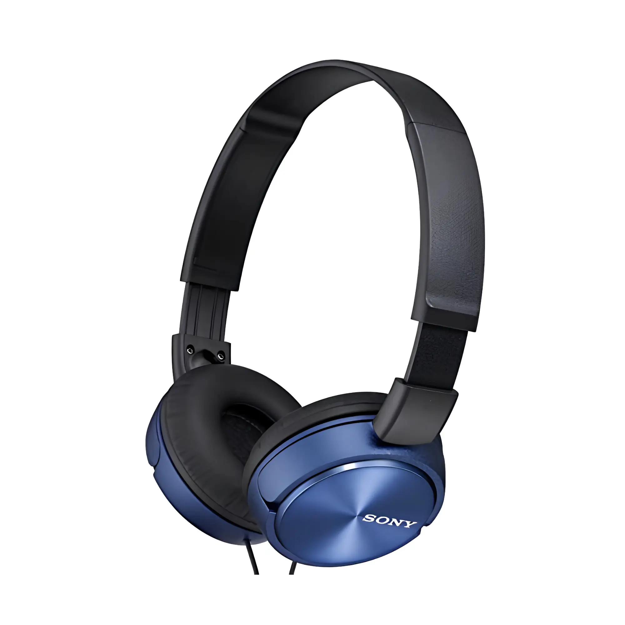 Sony MDR-ZX310AP ZX Series Wired On-Ear Headphones with Mic, Plug, Adjustable Fit, Audio Controls, Button Operation, Durable Cable (Blue)