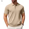 COOFANDY Thin Mens Knit Polo Shirts Casual Short Sleeve Button Down Polo Shirt Classic Golf Shirts Menswear Top Clothing Fit Comfortable Knitted Formal(Run Small)